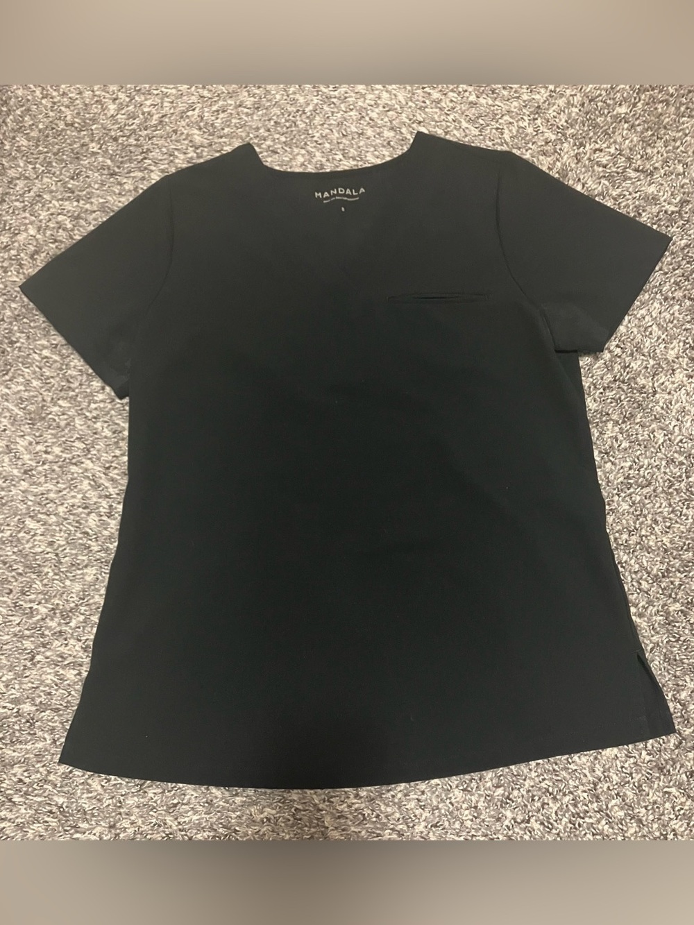Mandala Black Scrub Set Size Small